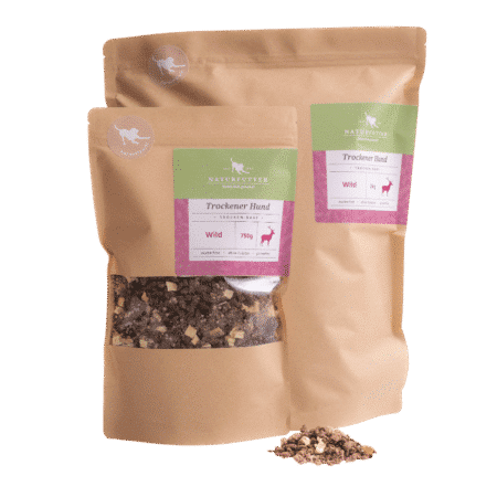 Trockener Hund Wild Menü - Naturfutter Trocken-BARF