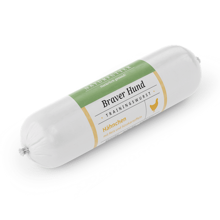 Braver Hund Hähnchen Menü - Naturfutter Trainingswurst