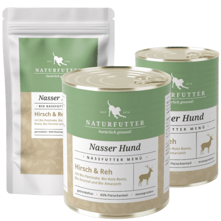 Nasser Hund Hirsch & Reh - Naturfutter Nassfutter