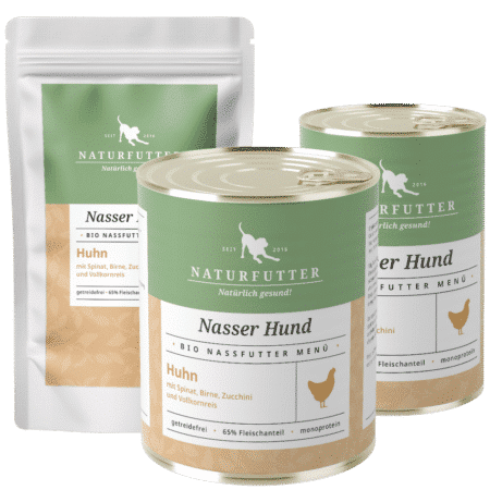 Nasser Hund Bio-Huhn - Naturfutter Nassfutter