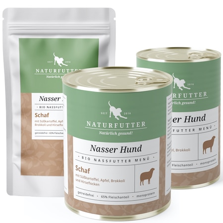 Nasser Hund Bio-Schaf Naturfutter Nassfutter