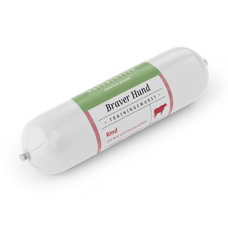 Braver Hund Rind Menü - Naturfutter Trainingswurst
