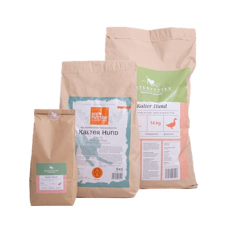 Kalter Hund Ente mit Hirse & Birne - Naturfutter kaltgepresstes Trockenfutter