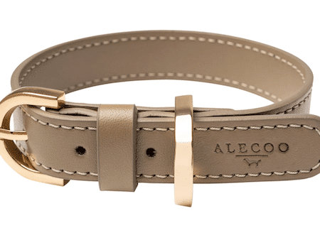 Alecoo Hundehalsband Classy sand - gold