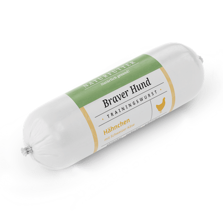 Braver Hund Hähnchen & Käse  - Naturfutter Trainingswurst