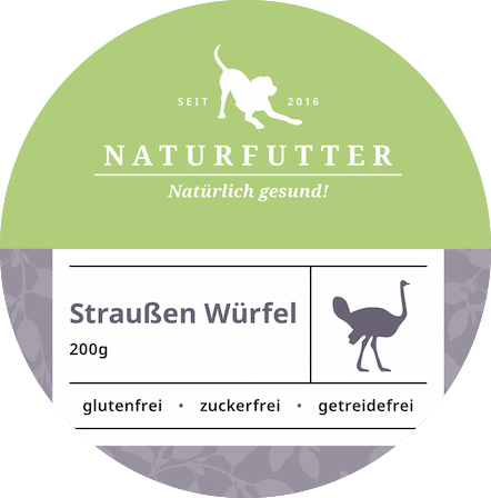 Straußen Würfel | Naturfutter Trockenfleisch
